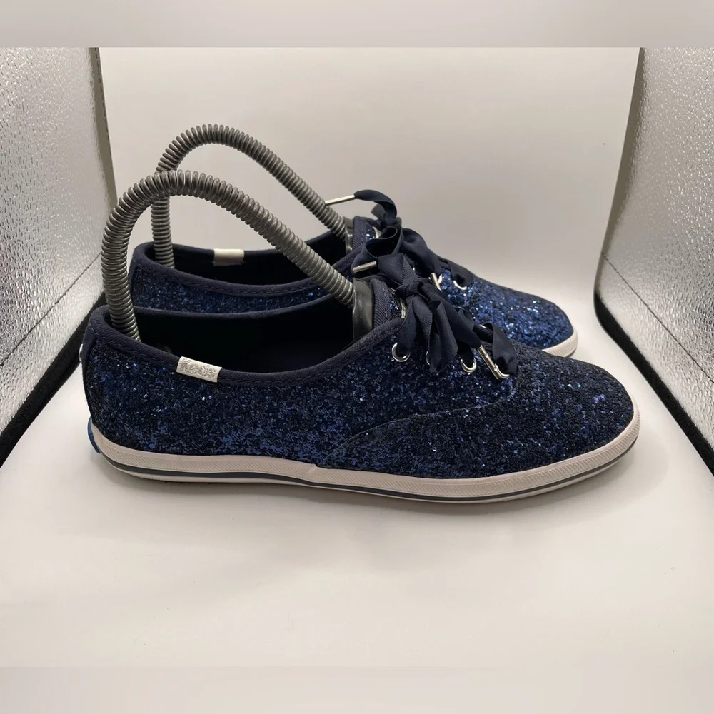Keds X Kate Spade glitter Navy Sneakers women’s size 5.5